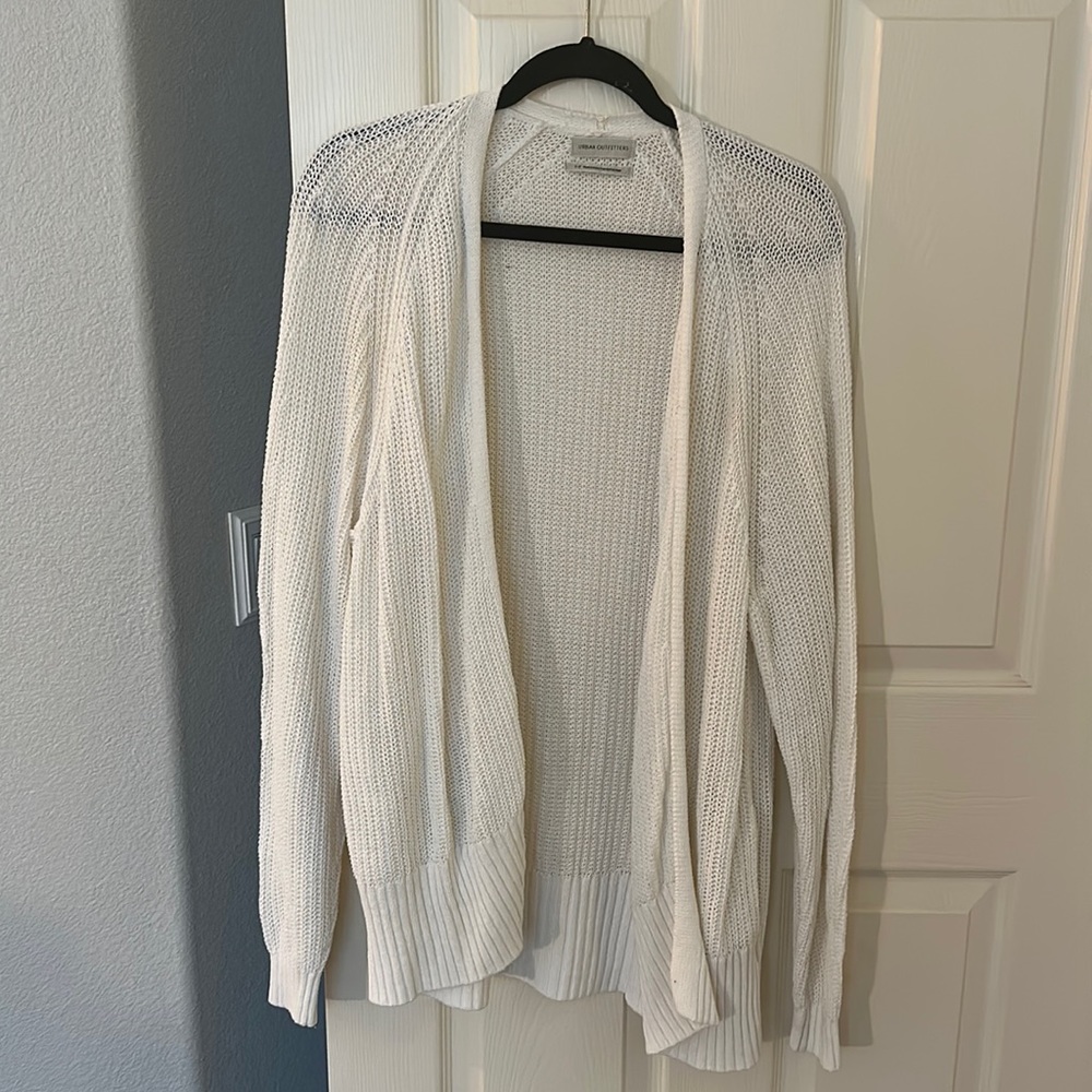 Urban Outfitters white knit cardigan sweater (size small)